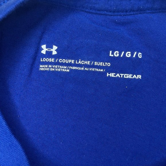 Men's Large Under Armour HeatGear Loose Fitting Blue T-Shirt - Picture 7 of 10